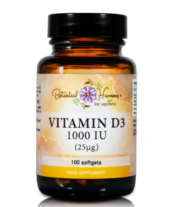 Vitamin D3 1000iu food supplement Botanical Harmony Natural Food